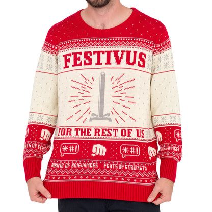 Unisex Ugly Christmas Sweater JulesRoche Festivus Design Official Julesroches