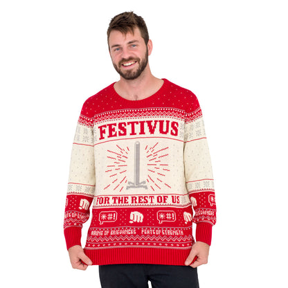 Unisex Ugly Christmas Sweater JulesRoche Festivus Design Official Julesroches