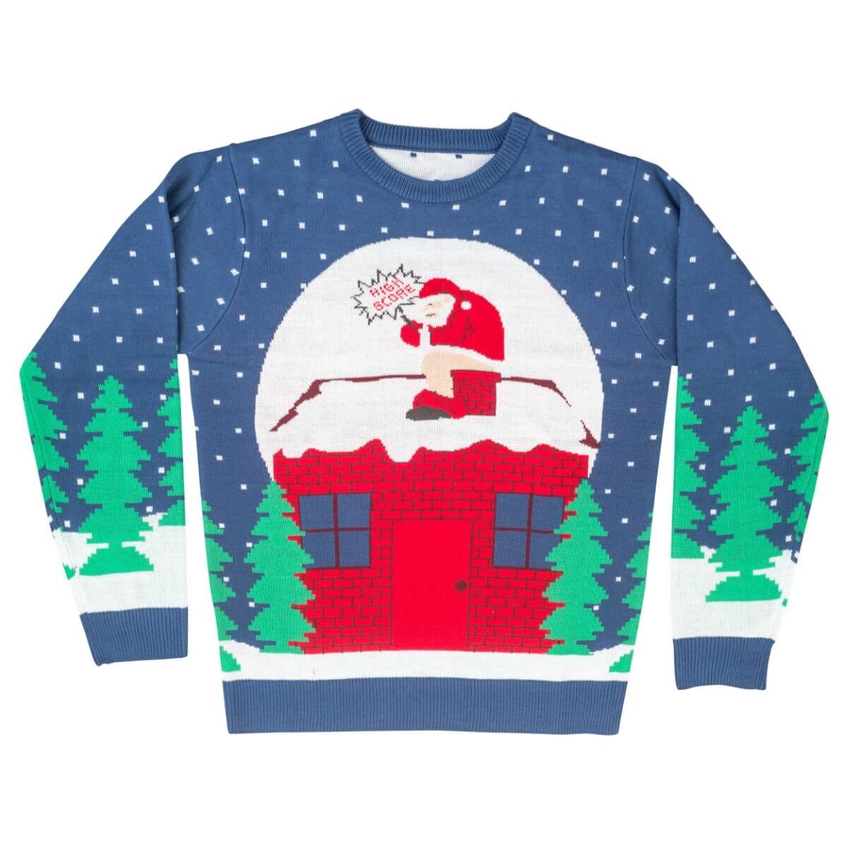 Unisex Ugly Christmas Sweater JulesRoche Silly Santa Design Julesroches