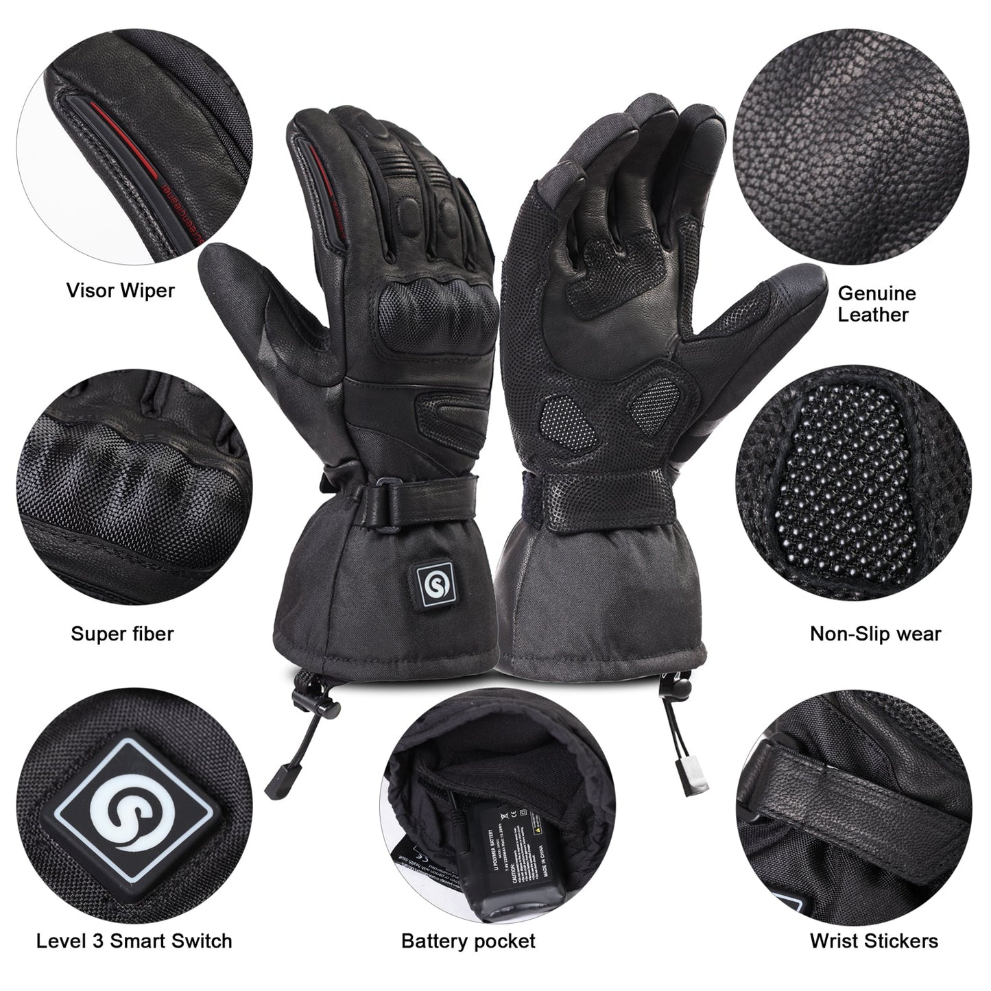 Waterproof Gloves with Carbon Fiber Protectors - Ideal for Motorcycles Julesroches