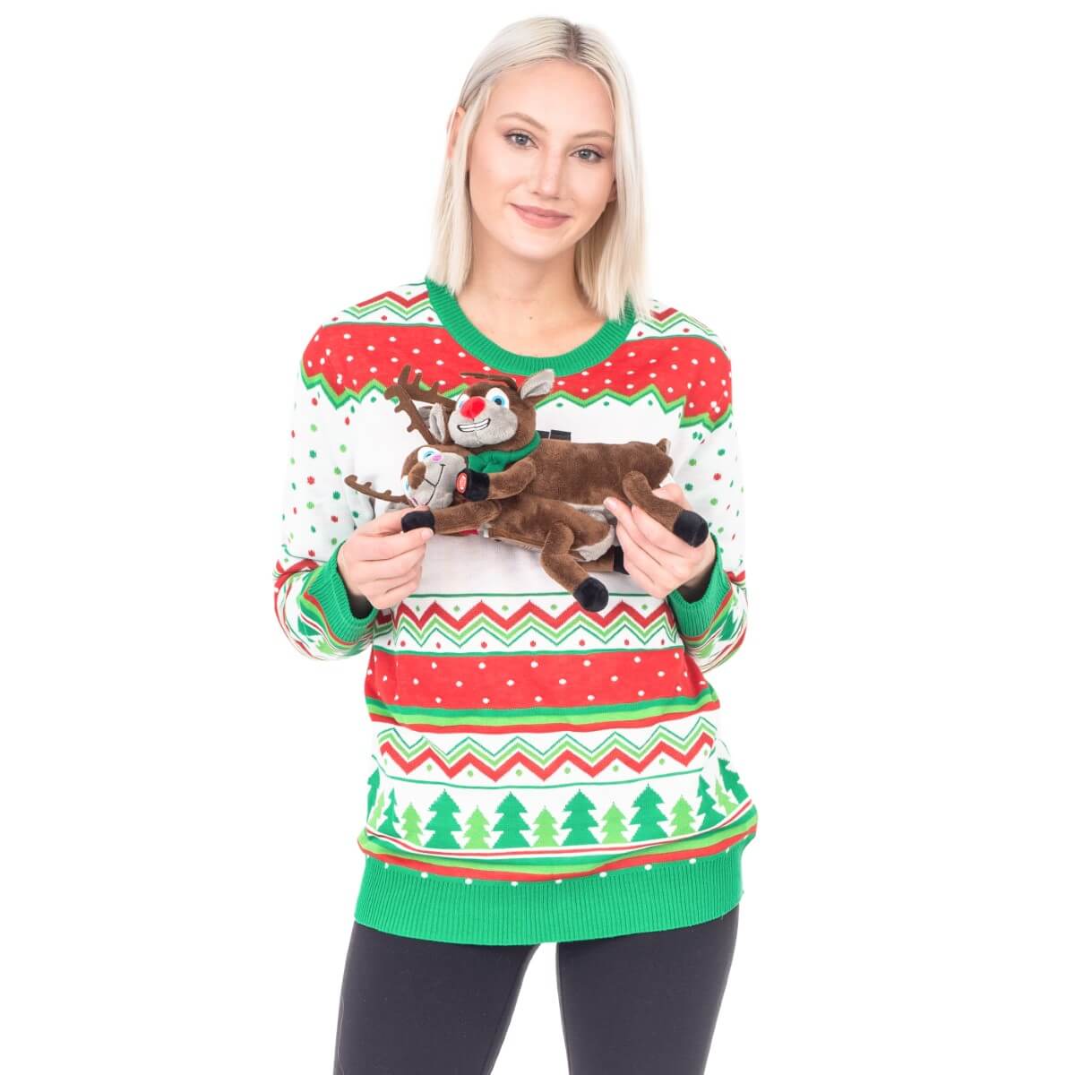 Women's 3D Animated Ugly Christmas Sweater - JulesRoche Julesroches