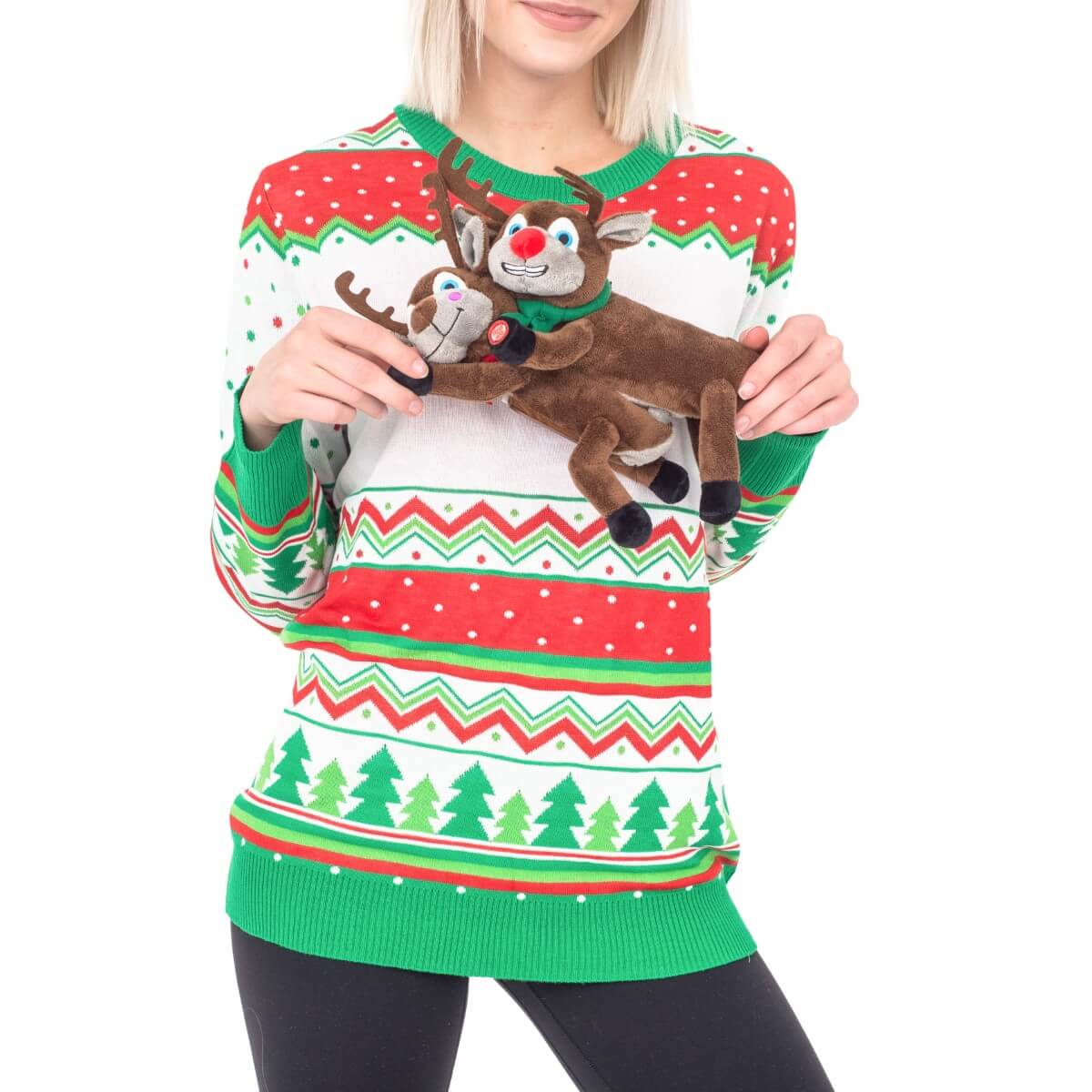 Women's 3D Animated Ugly Christmas Sweater - JulesRoche Julesroches