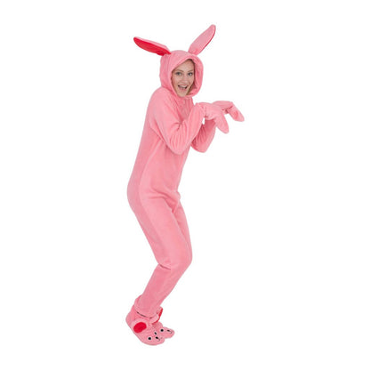 Women's Bunny Union Suit Pajamas Costume JulesRoche Zip-Up Hooded Julesroches