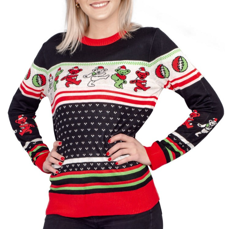 Women's Grateful Dead Ugly Christmas Sweater Pullover - JulesRoche Julesroches