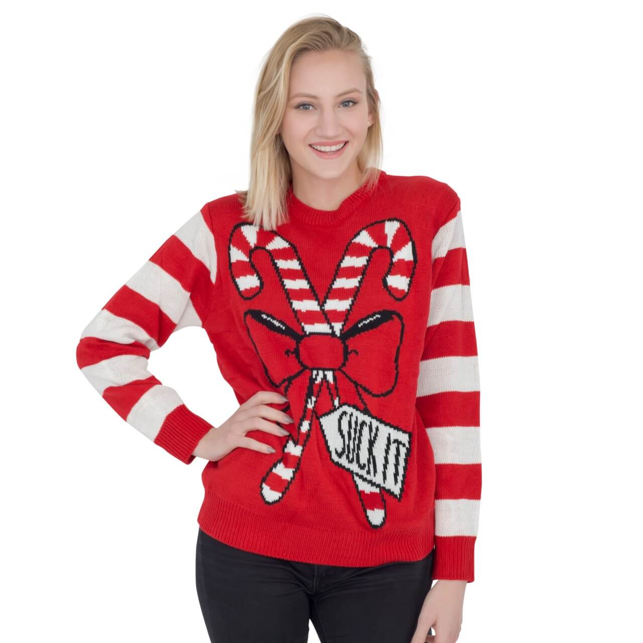 Women's JulesRoche Funny Ugly Christmas Pullover - Knit Acrylic Julesroches