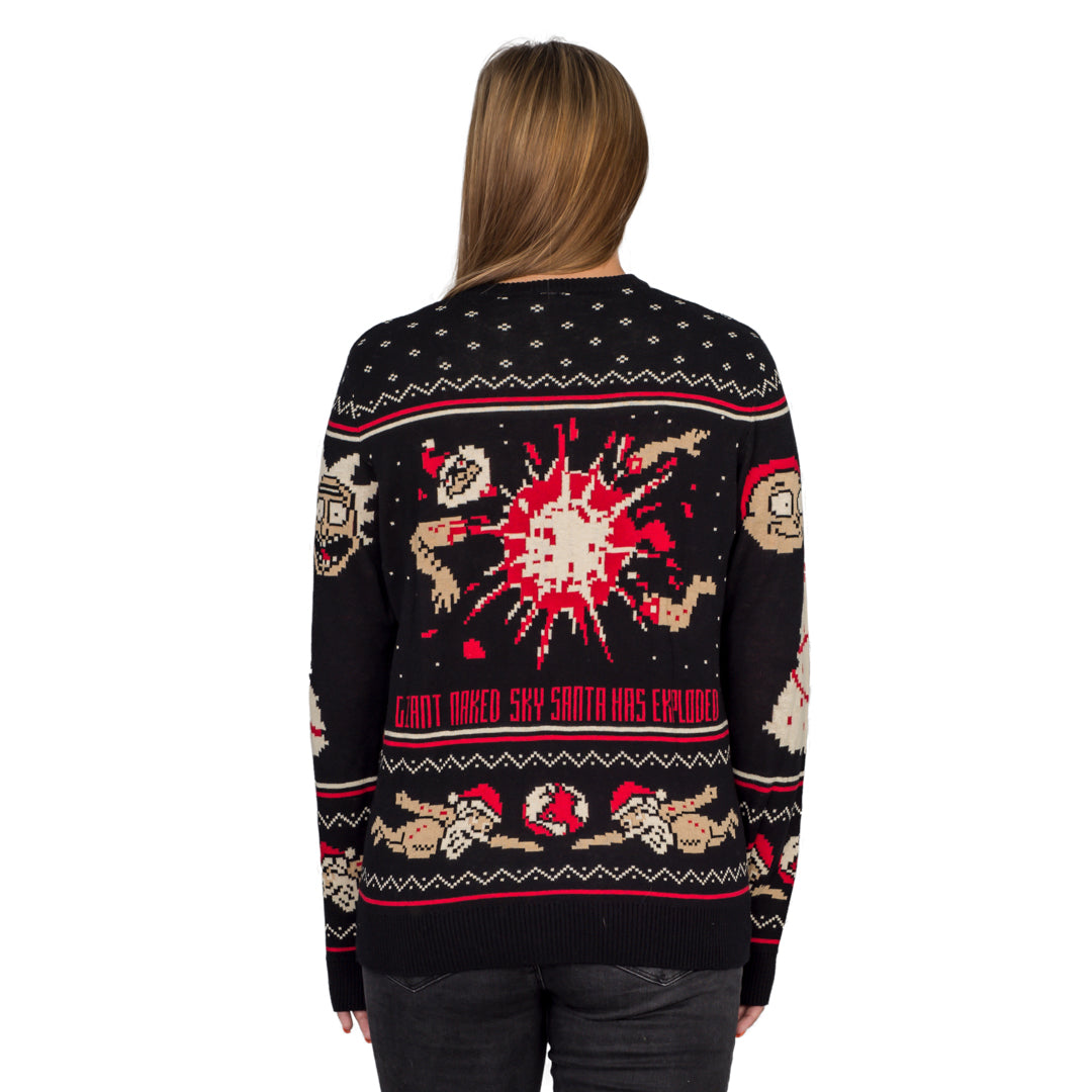 Women's Knitted Christmas Sweater JulesRoche Rick & Morty Edition Julesroches