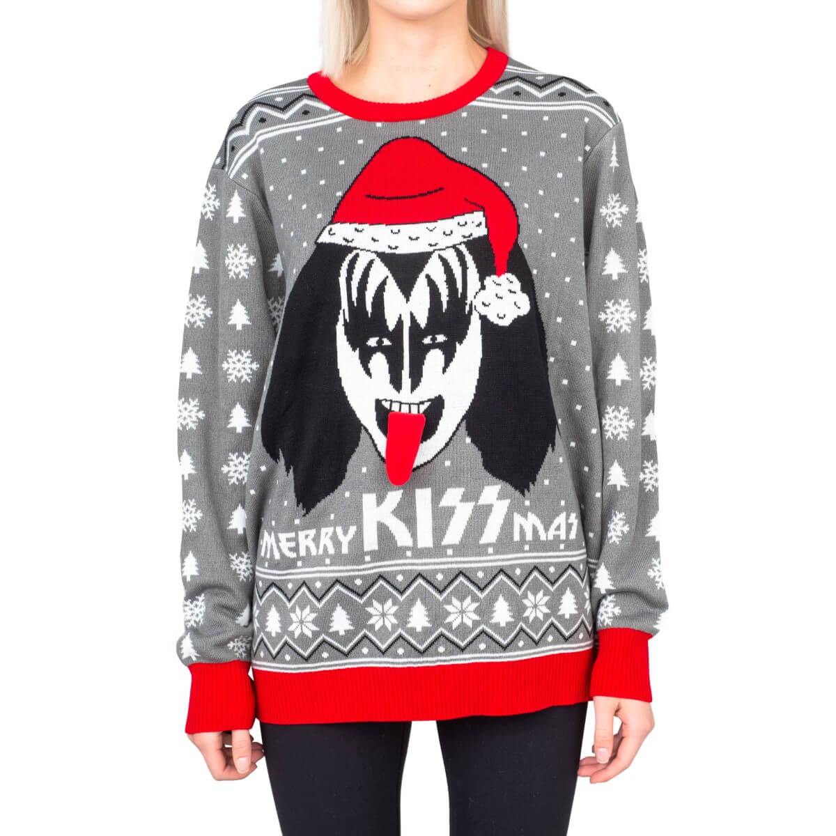 Women's Merry Kissmas Flappy Sweater Kiss Ugly Christmas Sweater Julesroches