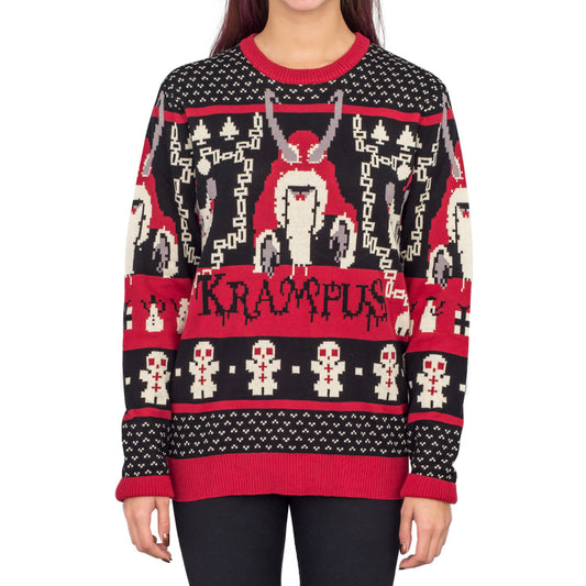 Women's Novelty Christmas Jumper Krampus Knit - JulesRoche Julesroches