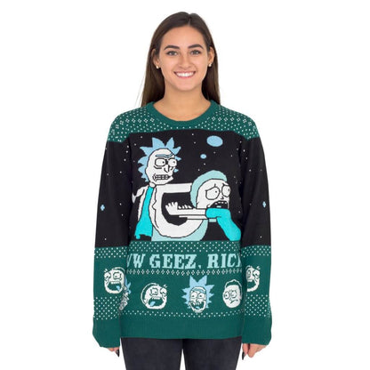 Women's Rick and Morty Ugly Christmas Sweater JulesRoche Official Julesroches