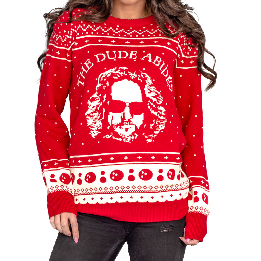 Women's The Big Lebowski Ugly Christmas Sweater by JulesRoche Julesroches