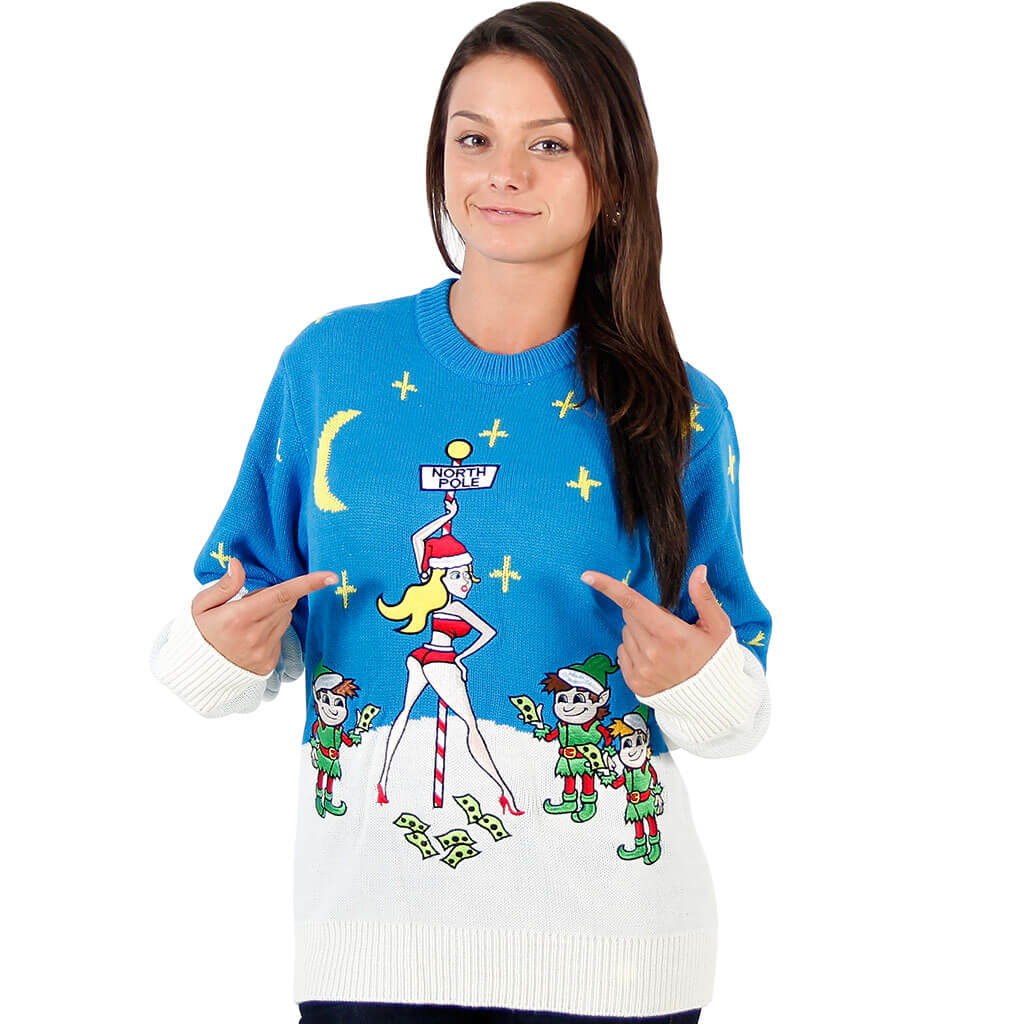 Women's Ugly Christmas Sweater JulesRoche | Funny Naughty Design Julesroches