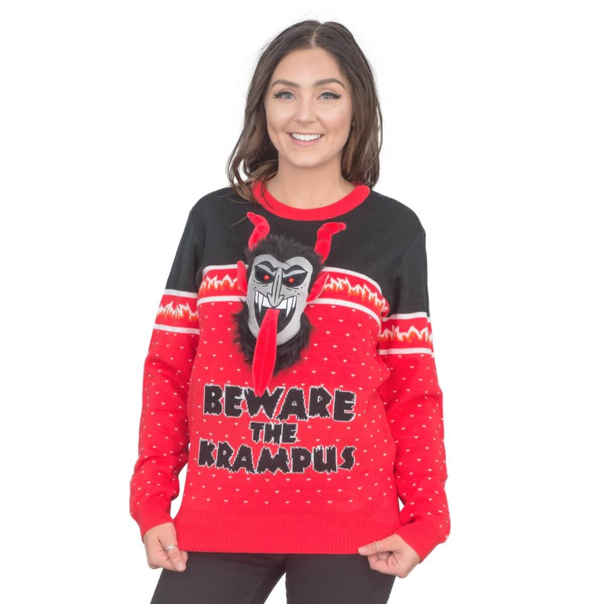 Women's Ugly Christmas Sweater - Krampus Design for Festive Fun Julesroches