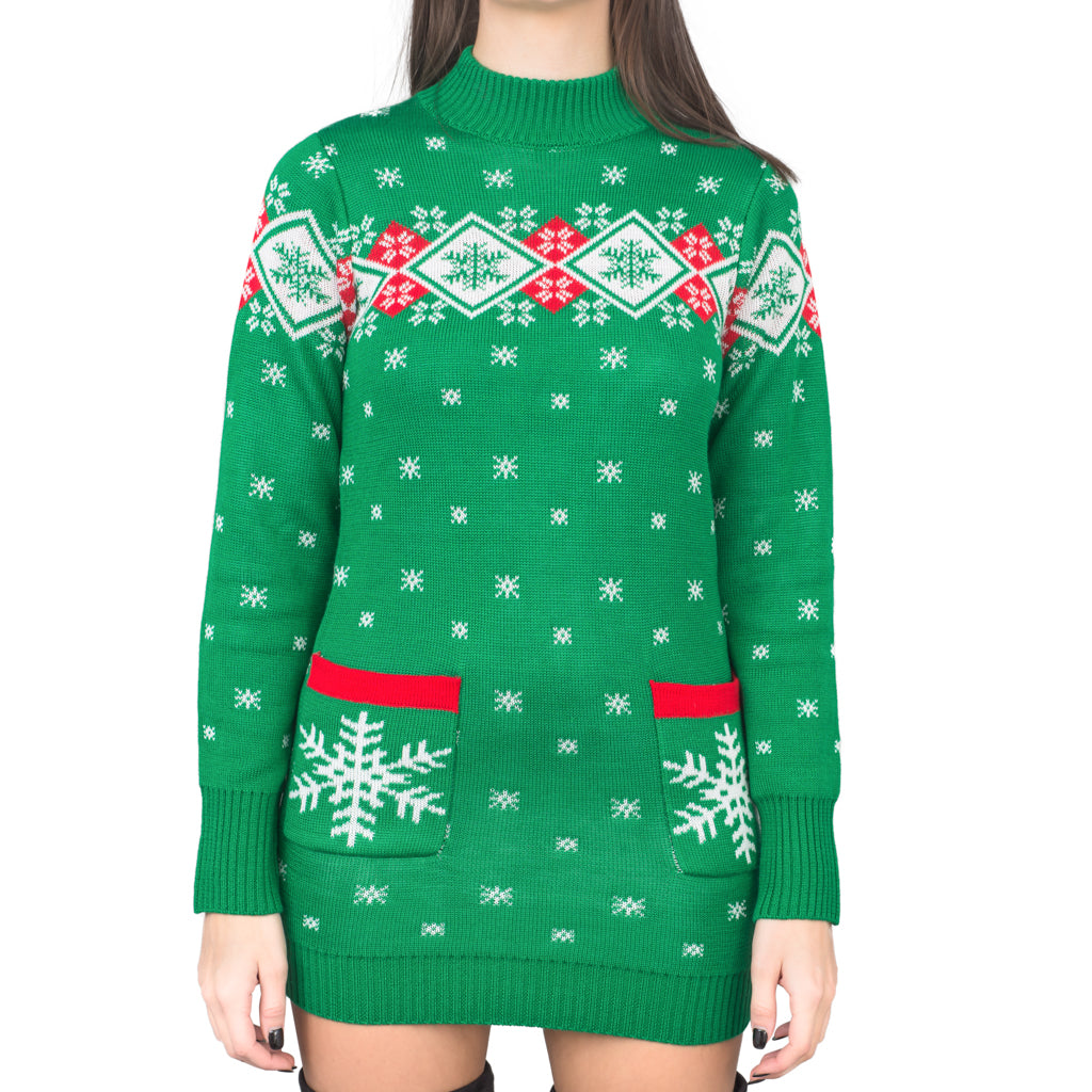 Women's Vintage-Inspired Ugly Christmas Sweater Dress by JulesRoche Julesroches