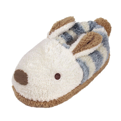 Blue Striped Bunny Slippers JulesRoche Soft Plush Non-Slip