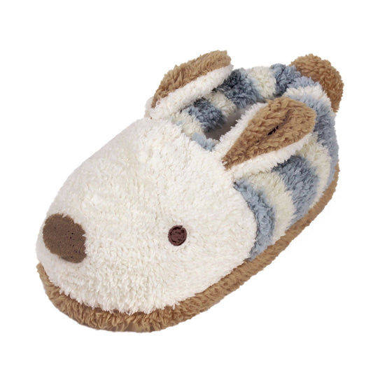 Blue Striped Bunny Slippers JulesRoche Soft Plush Non-Slip