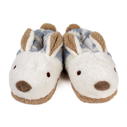 Blue Striped Bunny Slippers JulesRoche Soft Plush Non-Slip