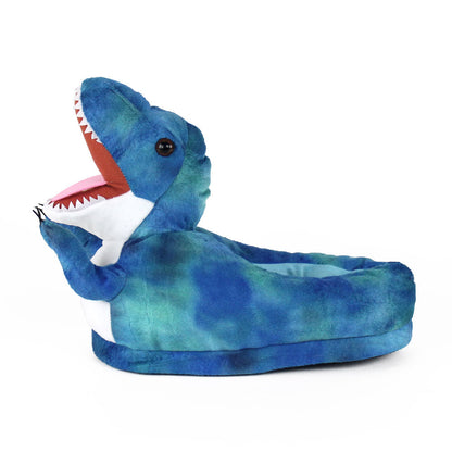 Blue Tyrannosaurus Rex Slippers JulesRoche Plush Comfort