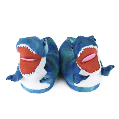 Blue Tyrannosaurus Rex Slippers JulesRoche Plush Comfort