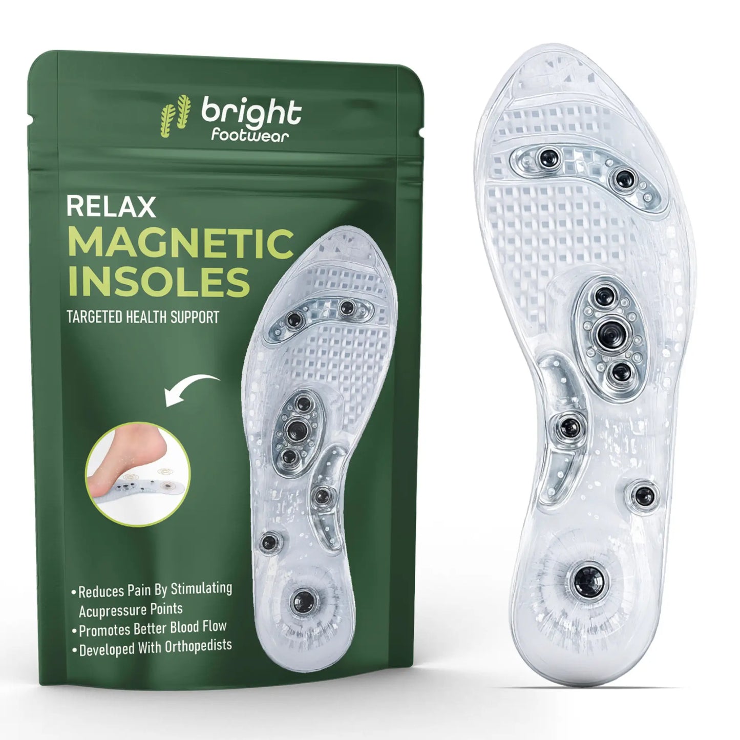 Plantar Fasciitis Insoles JulesRoche Magnetic Arch Support