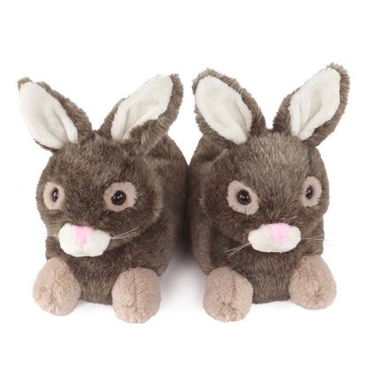 Brown Bunny Rabbit Foam Footbed Novelty Slippers