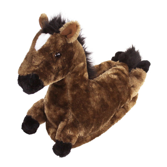 Novelty Slippers JulesRoche Soft Plush Horse Design