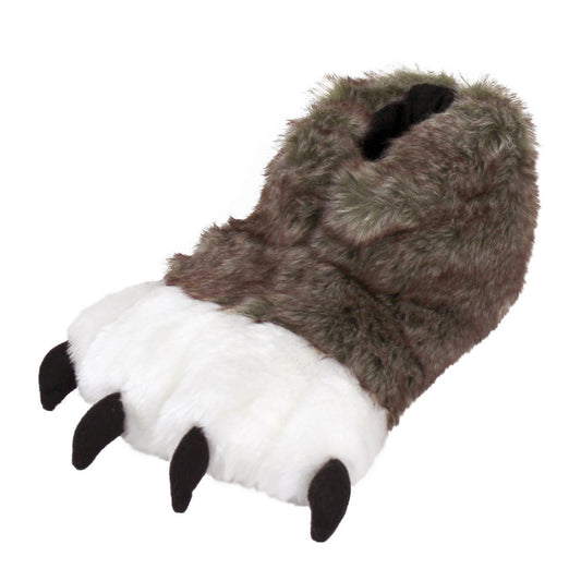 Wolf Design Novelty Slippers JulesRoche Plush Over-the-Ankle