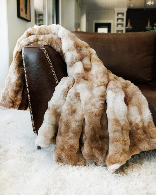 Luxury Blanket JulesRoche Plush Velvet Warm Bourbon