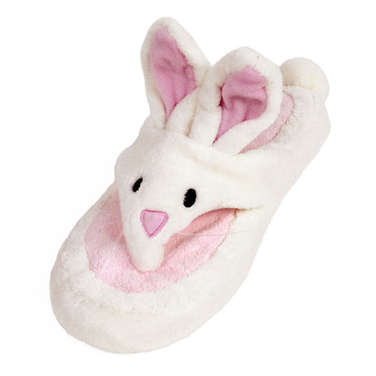 Bunny Slippers JulesRoche Soft Plush Open Toe Spa Sandals