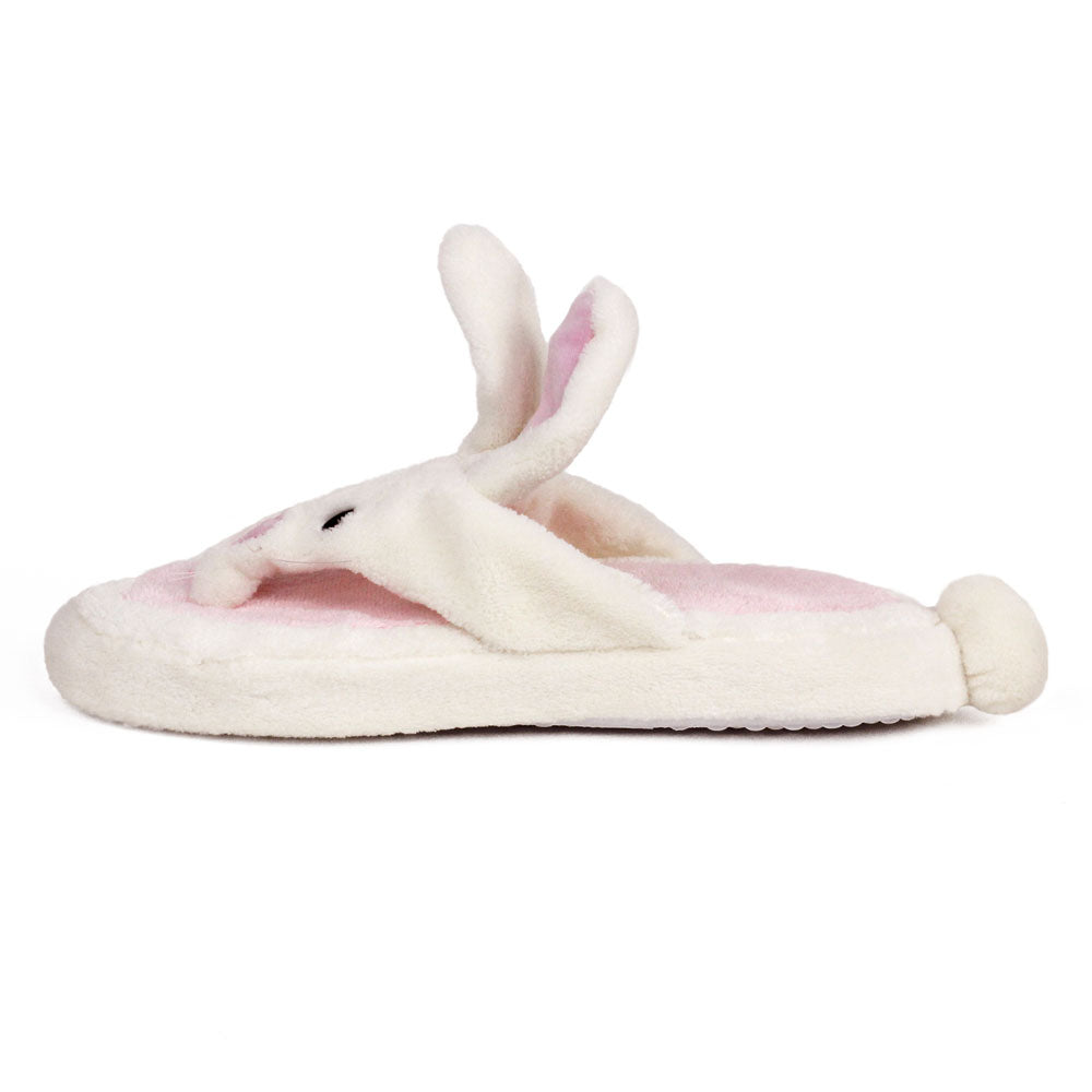 Bunny Slippers JulesRoche Soft Plush Open Toe Spa Sandals