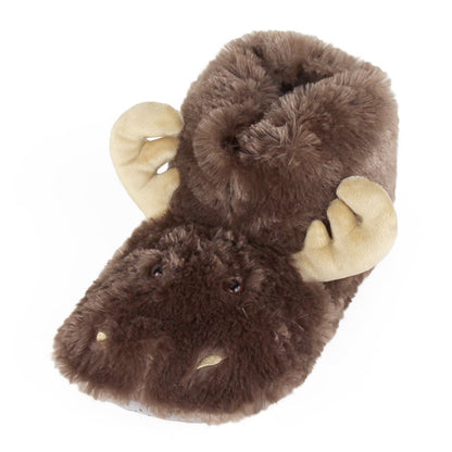 Moose Slippers JulesRoche Plush Foam Footbeds Non-Slip Grips