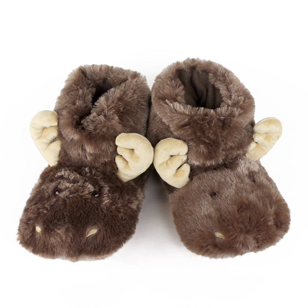 Moose Slippers JulesRoche Plush Foam Footbeds Non-Slip Grips