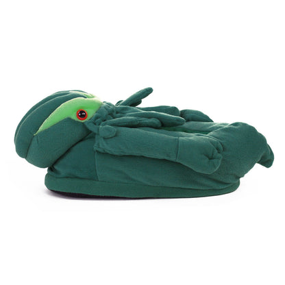 Novelty Monster Slippers JulesRoche Green Non-Slip Fun