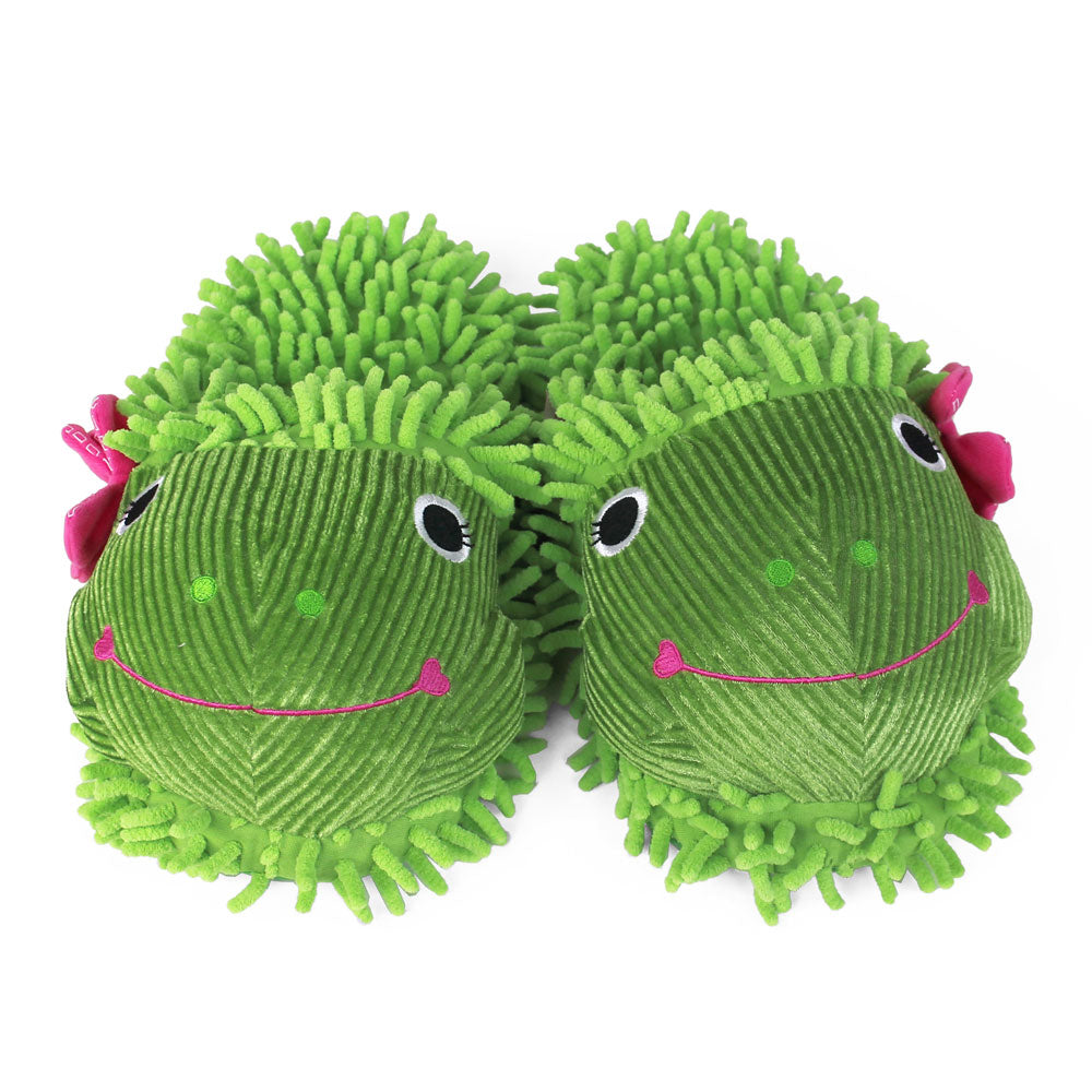 Frog Slippers JulesRoche Fuzzy Plush Non-Slip Sole