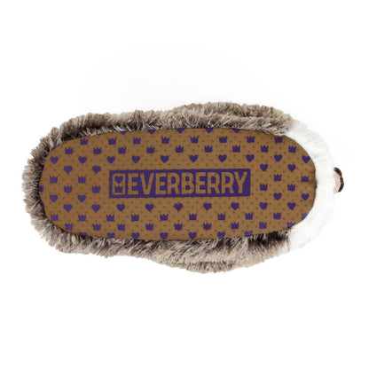 Hedgehog Slippers JulesRoche Soft Two-Toned Fur Foam Footbed