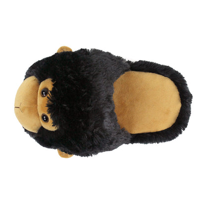 Animal Slippers JulesRoche Soft Black Fur Foam Footbeds