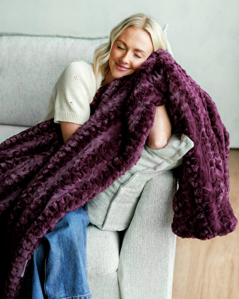 Luxury Blanket JulesRoche Plush Plum Soft Blanket