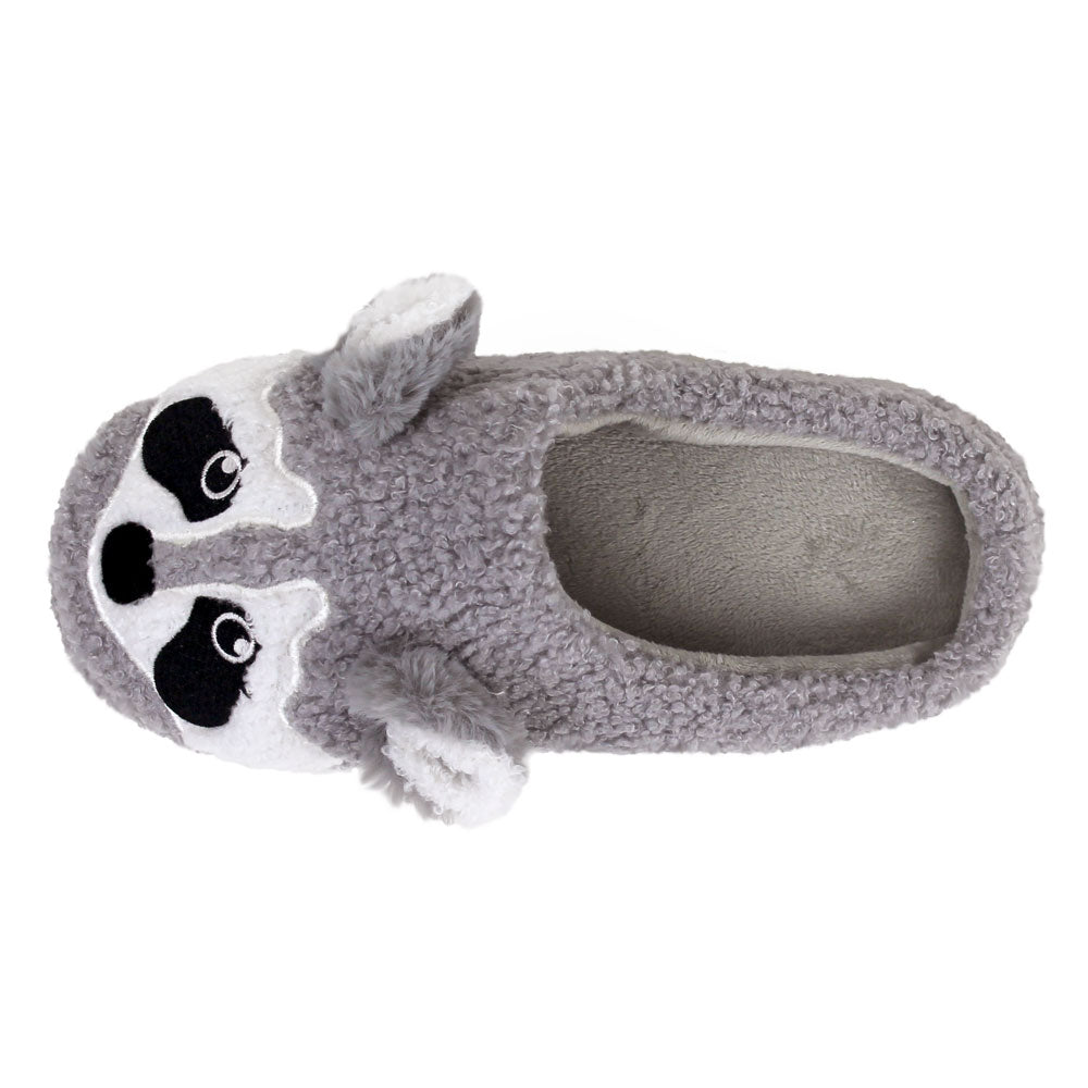 Raccoon Animal Slippers JulesRoche Plush Soft Comfort