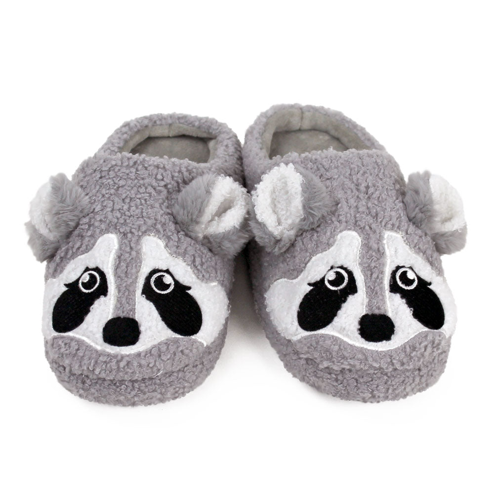 Raccoon Animal Slippers JulesRoche Plush Soft Comfort