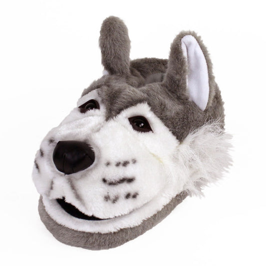 Wolf Animal Slippers JulesRoche Soft Plush Non-Slip Soles