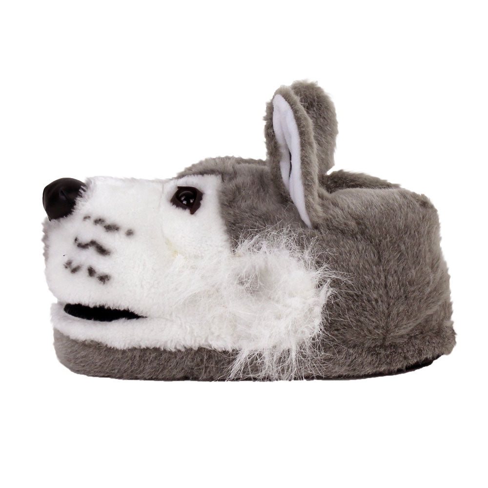 Wolf Animal Slippers JulesRoche Soft Plush Non-Slip Soles