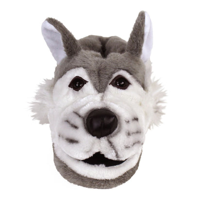 Wolf Animal Slippers JulesRoche Soft Plush Non-Slip Soles