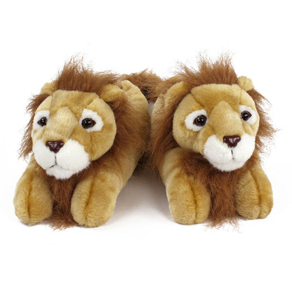 Animal Slippers JulesRoche Lions Plush Full-Foot Design