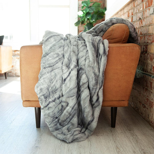 Luxury Throw Blanket JulesRoche Marble Pattern Gray