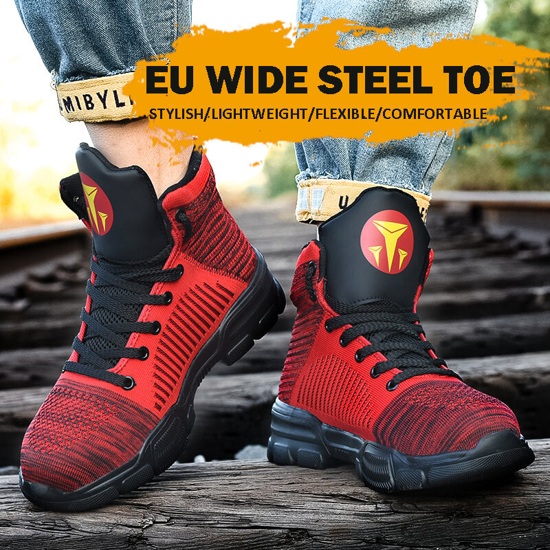 High-Top Safety Boots JulesRoche Lightweight Steel Toe Design