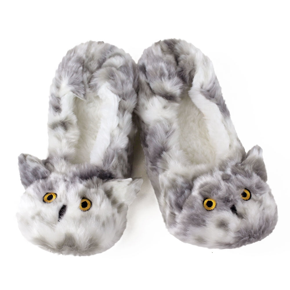 Women's Animal Snowy Owls Ballerina Slippers by JulesRoche