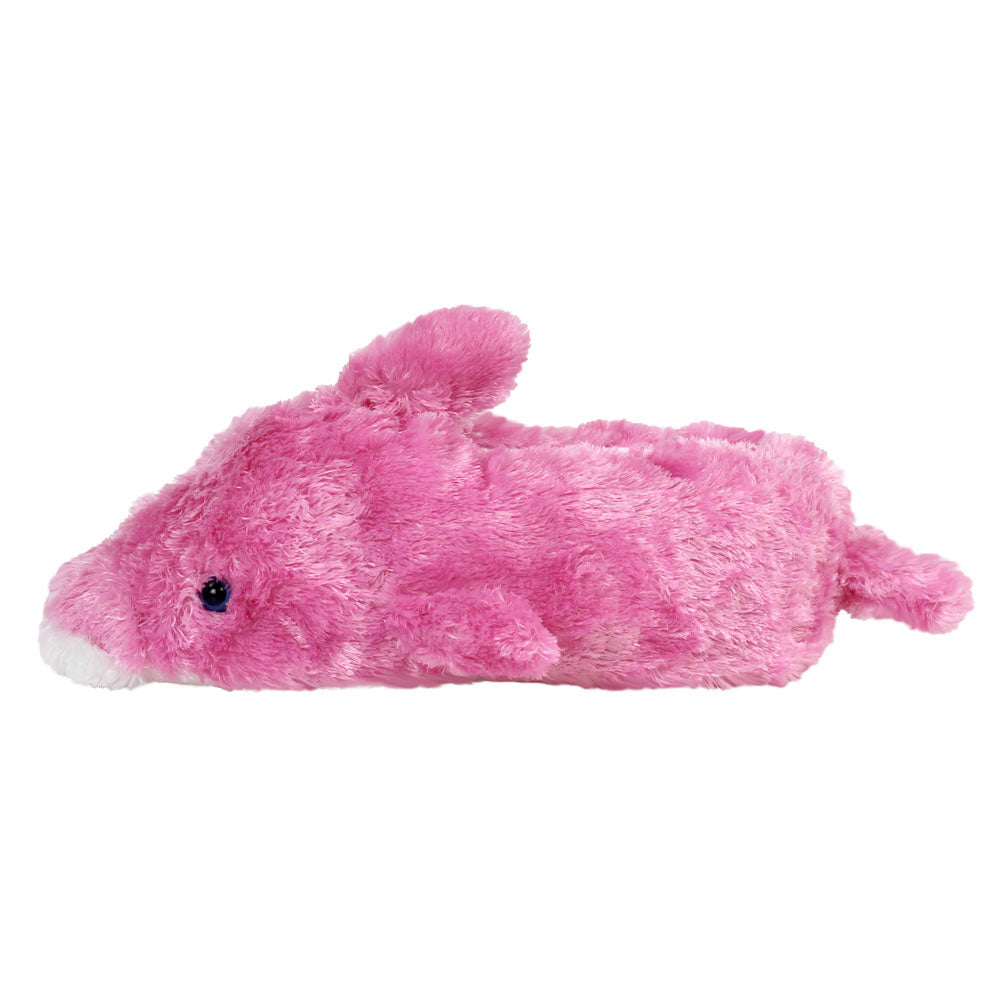 Novelty Animal Slippers JulesRoche Eye-Catching Pink Dolphin