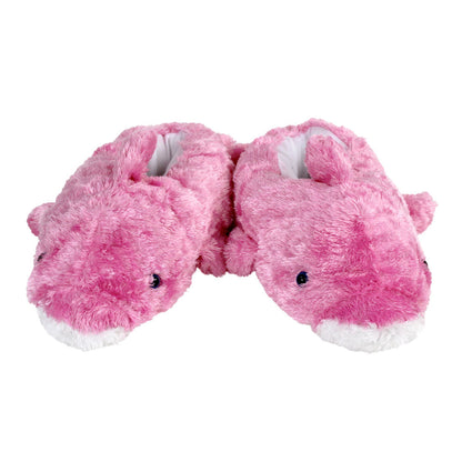 Novelty Animal Slippers JulesRoche Eye-Catching Pink Dolphin