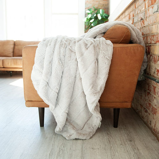 Cozy Tan Polar Plush Blanket JulesRoche Snuggly Design