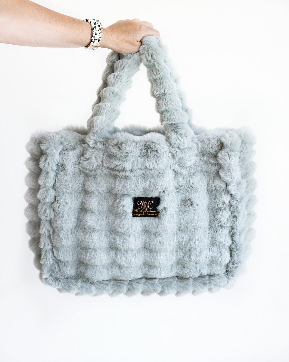 Luxury Silver Handbag JulesRoche Ripple Texture Dual Sizes