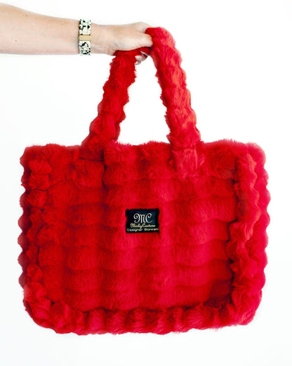 Ripple Red Tote Bag JulesRoche Luxury Designer Handbag